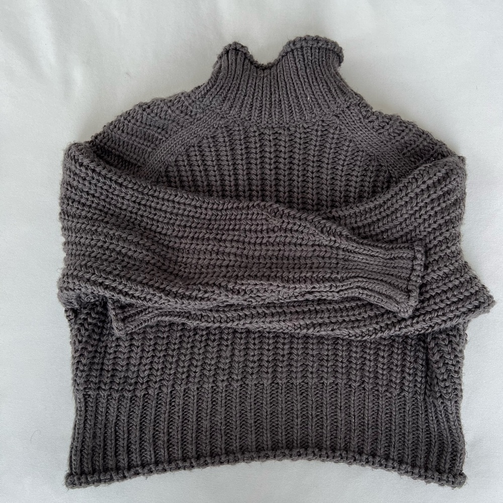 Grey Chunky Knit Oversized H&M Sweater